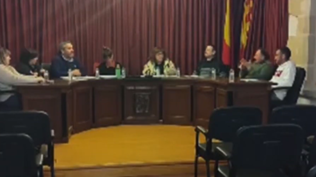 Captura del vídeo del pleno en Mazaleón