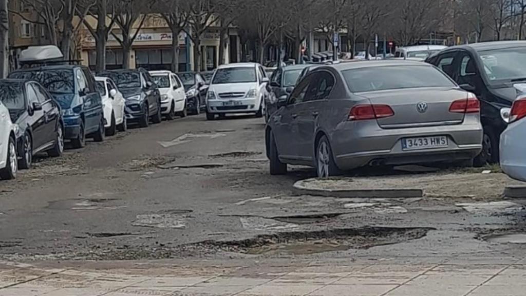 El estado del parquin de Macanaz, en Zaragoza.