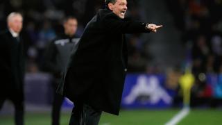 Diego Cocca dirigiendo un partido del Real Valladolid