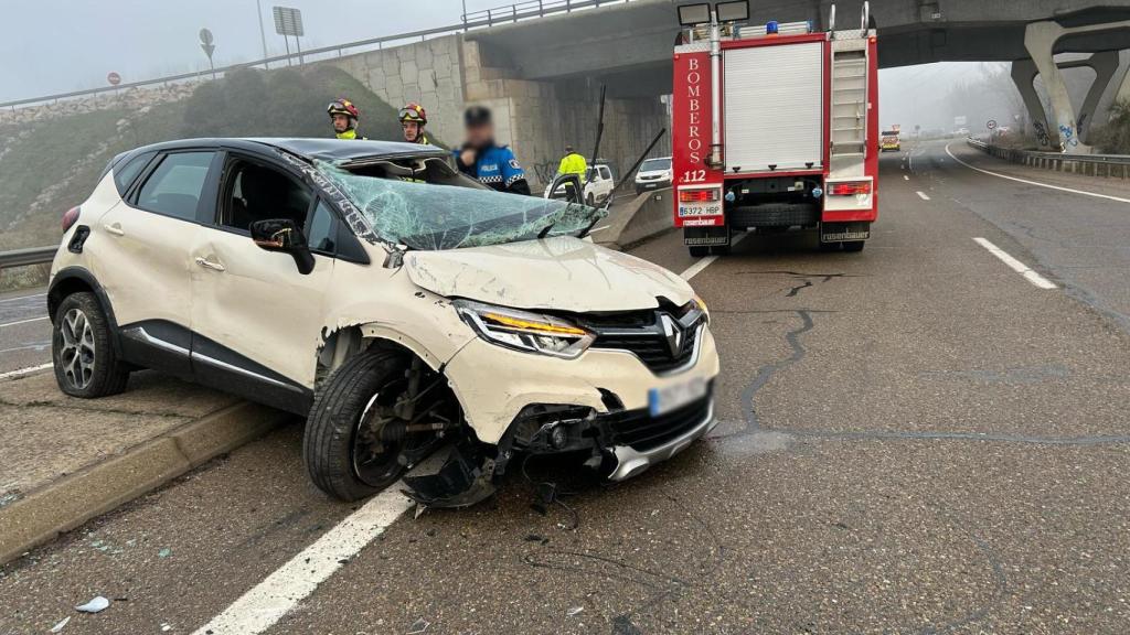 Así ha quedado el turismo accidentado