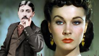 El escritor Marcel Proust y la actriz Vivien Leigh en un momento de 'Lo que el viento se llevó'