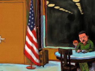 Volodímir Zelenski, solo.