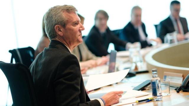 Alfonso Rueda en la reunión del Consello de la Xunta en una foto de archivo.