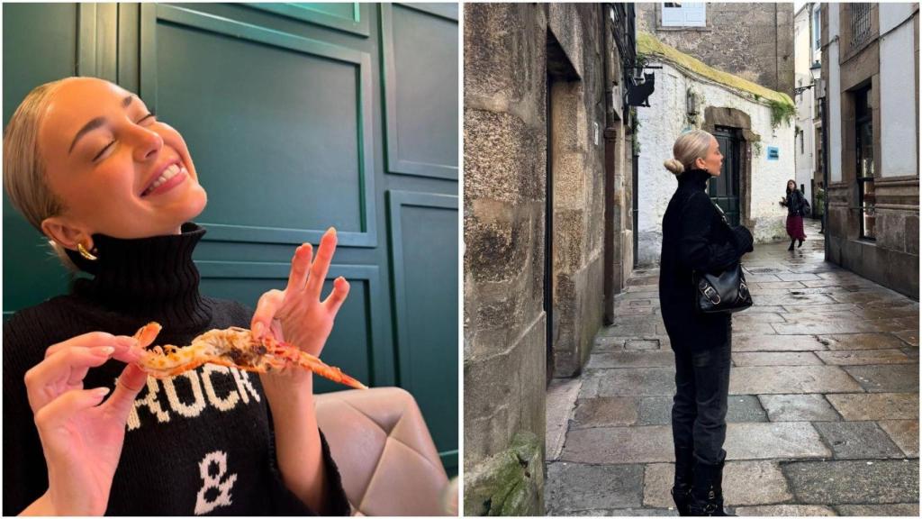 Ana Mena, de escapada en Santiago de Compostela.