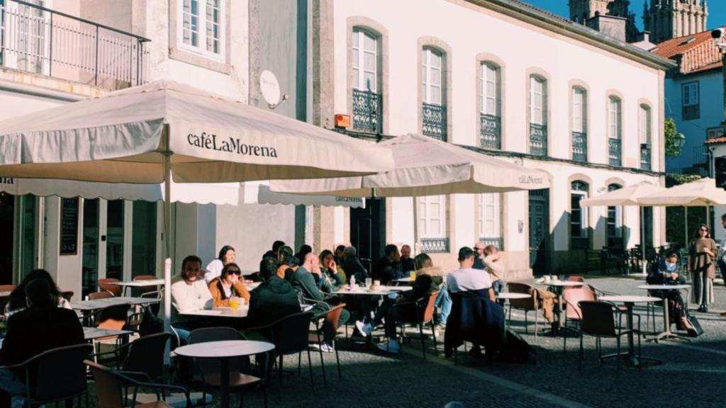 Terraza de La Morena, en Santiago.