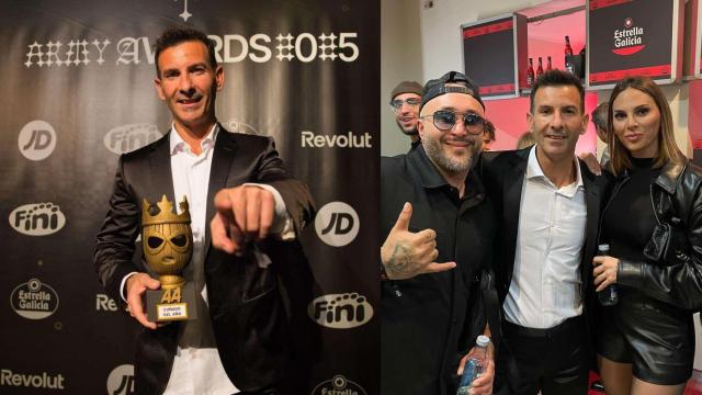 'El Cuñao de TikTok', premiado por sus chistes como TikToker del Año. Al lado, una imagen suya con Kiko Rivera.