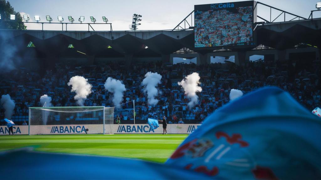 Imagen de la Grada de Gol en un encuentro en Balaídos.
