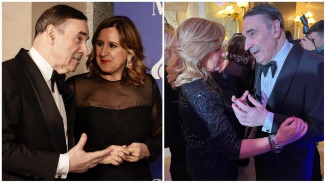 María José Catalá y Susana Camarero, junto a Pedro J. Ramírez en la gala de Las Top 100. EE