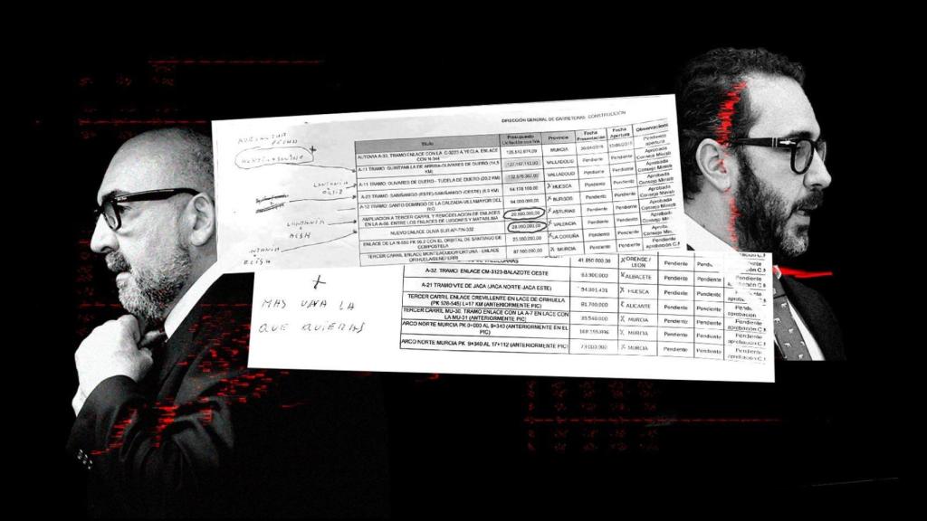 Montaje de un pantallazo con la aparente letra de Koldo García, entregado este lunes por la defensa de Aldama en el Tribunal Supremo.