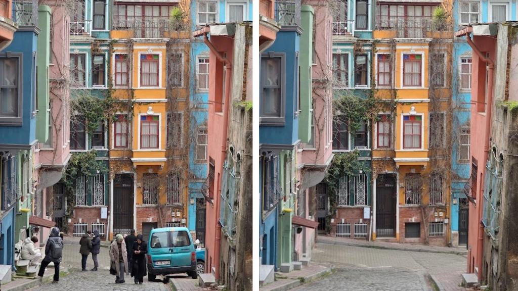 Imagen original (izda) : Imagen editada con IA (dcha)