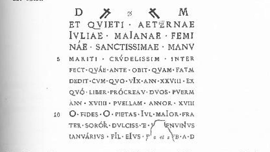 Epitafio de Julia Mayana.