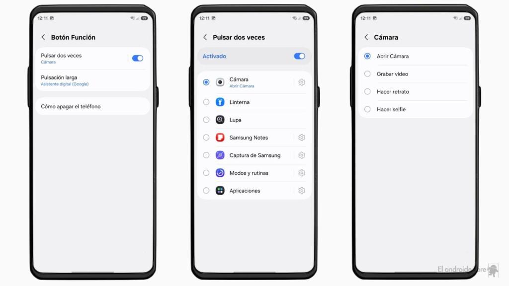 Interfaz del botón función