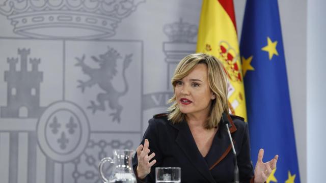 Pilar Alegría durante la rueda de prensa posterior a la reunión del Consejo de Ministros.