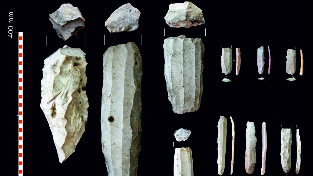 Grandes láminas de sílex.