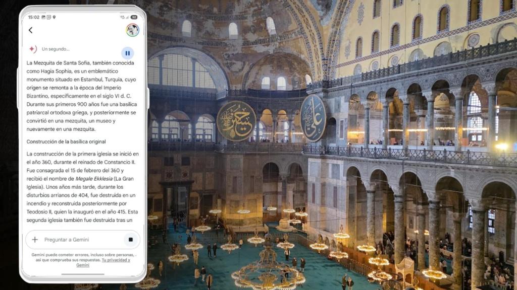 Explicación detallada sobre la construcción de la Mezquita de Santa Sofía