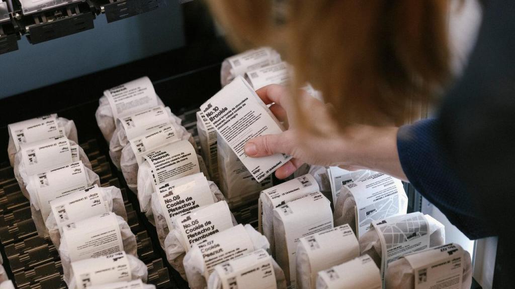 Algunos de los dulces de la máquina expendedora.