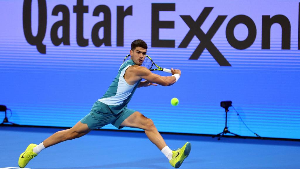 Carlos Alcaraz, durante el torneo ATP 500 de Doha