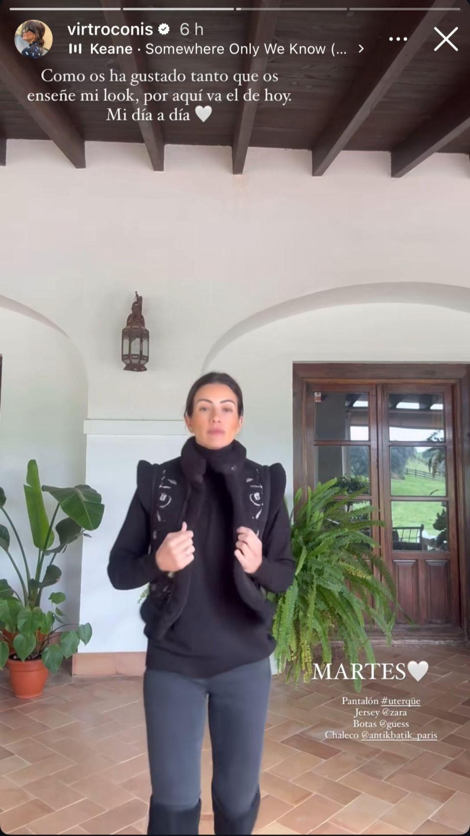 Virginia Troconis, en una imagen de su Instagram.