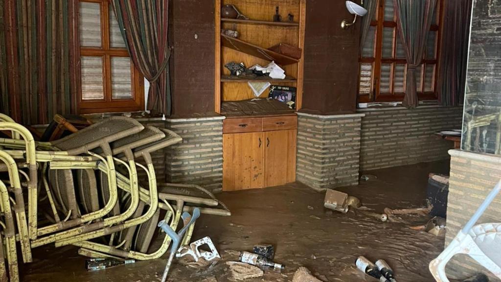 El local de Olga tras la dana.