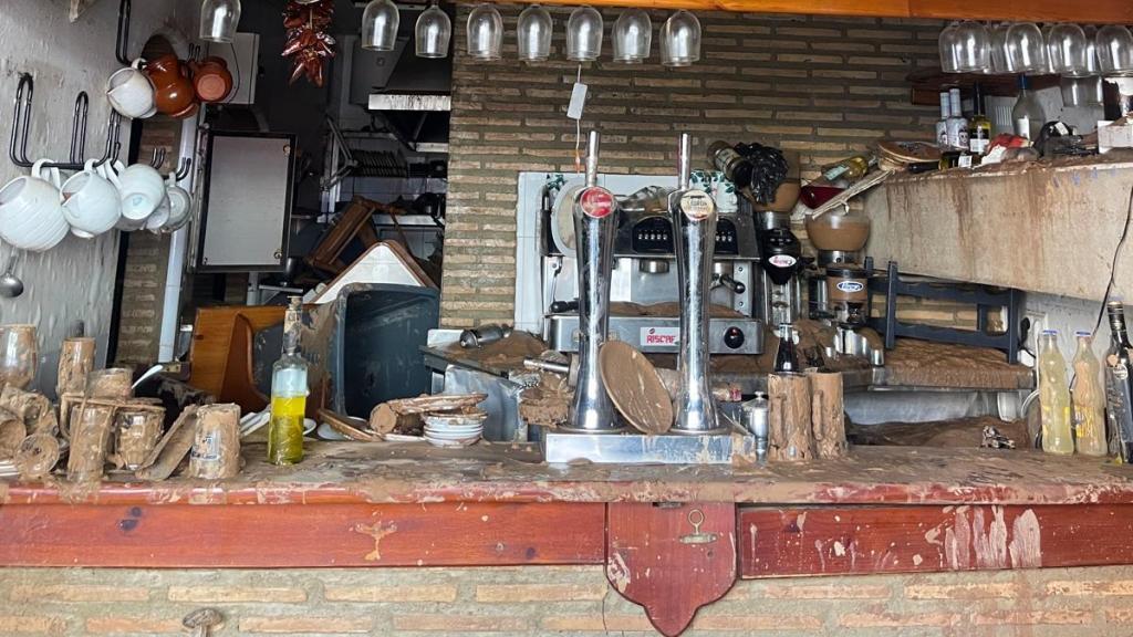 El local de Olga, tras la dana.