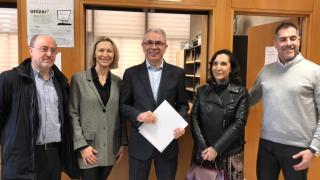 José Ángel Castellanos presenta su candidatura a rector de la Universidad de Zaragoza.