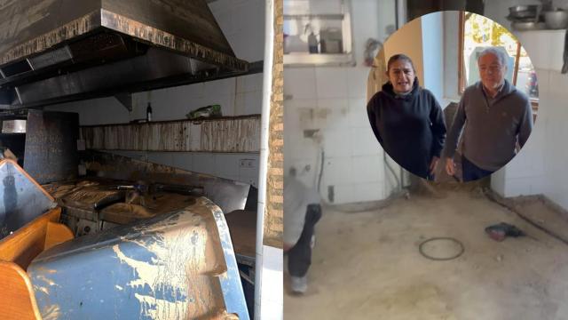 El restaurante de Olga, en Valencia, antes y después de meses de ayuda.
