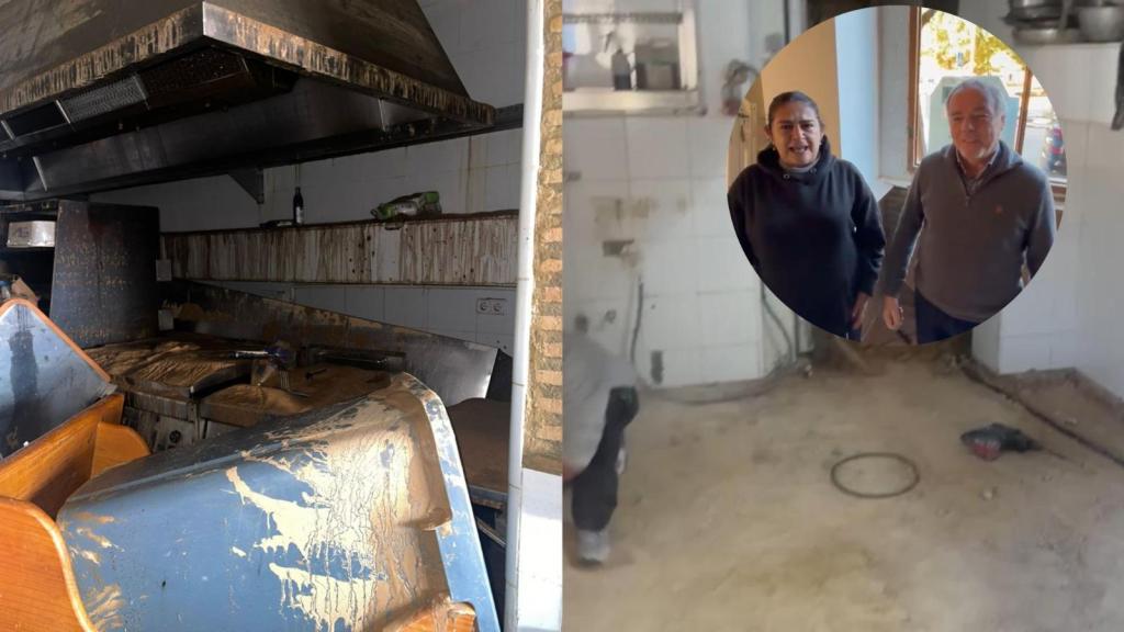 El restaurante de Olga, en Valencia, antes y después de meses de ayuda.