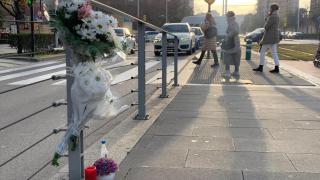 Cruce del tranvía en el Hospital Miguel Servet de Zaragoza