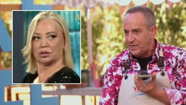 Belén Esteban y Víctor Sandoval, concursante de 'Bake Off', en un fotomontaje de BLUPER.