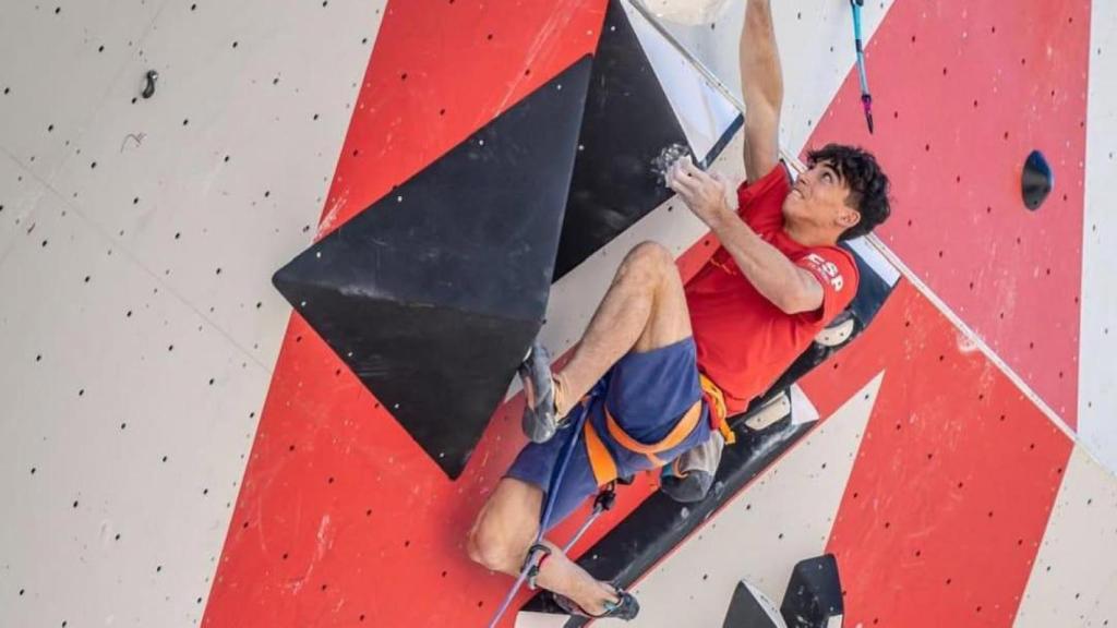 Guillermo Peinado, en pleno esfuerzo durante una de las competiciones.
