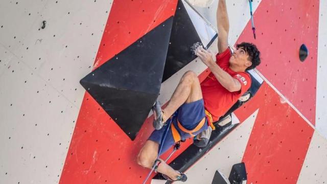 Guillermo Peinado, en pleno esfuerzo durante una de las competiciones.