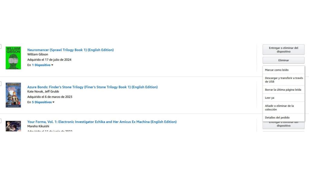 Cómo descargar libros de Amazon que hayamos comprado