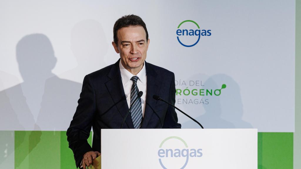 El CEO de Enagás, Arturo Gonzalo Aizpiri, durante la III edición del Día del Hidrógeno de Enagás.