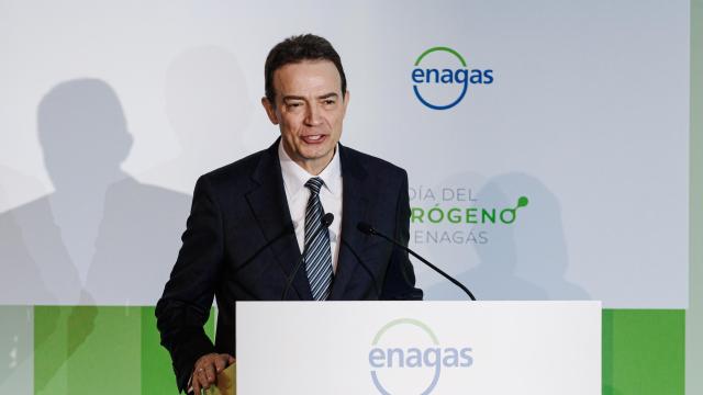 El CEO de Enagás, Arturo Gonzalo Aizpiri, durante la III edición del Día del Hidrógeno de Enagás.