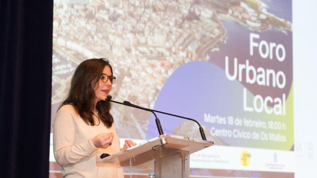 Inés Rey en el Foro Urbano de la Axenda Urbana 2030 celebrado en Os Mallos.