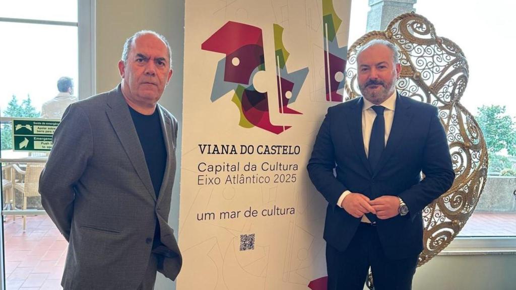 El alcalde de Culleredo, José Ramón Rioboo, en la reunión del Eixo Atlántico en Viana do Castelo