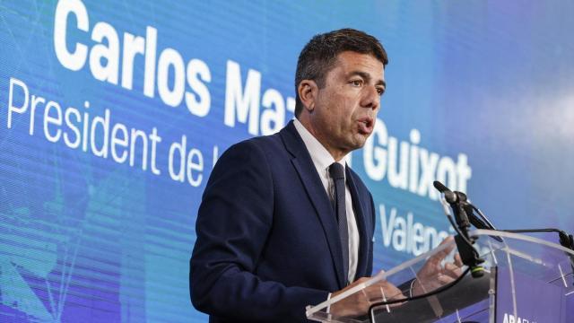 El presidente de la Generalitat valenciana, Carlos Mazón, asiste a la presentación del plan de ayudas ARA Empresas, en el Edificio Veles e Vent. Rober Solsona / Europa Press
