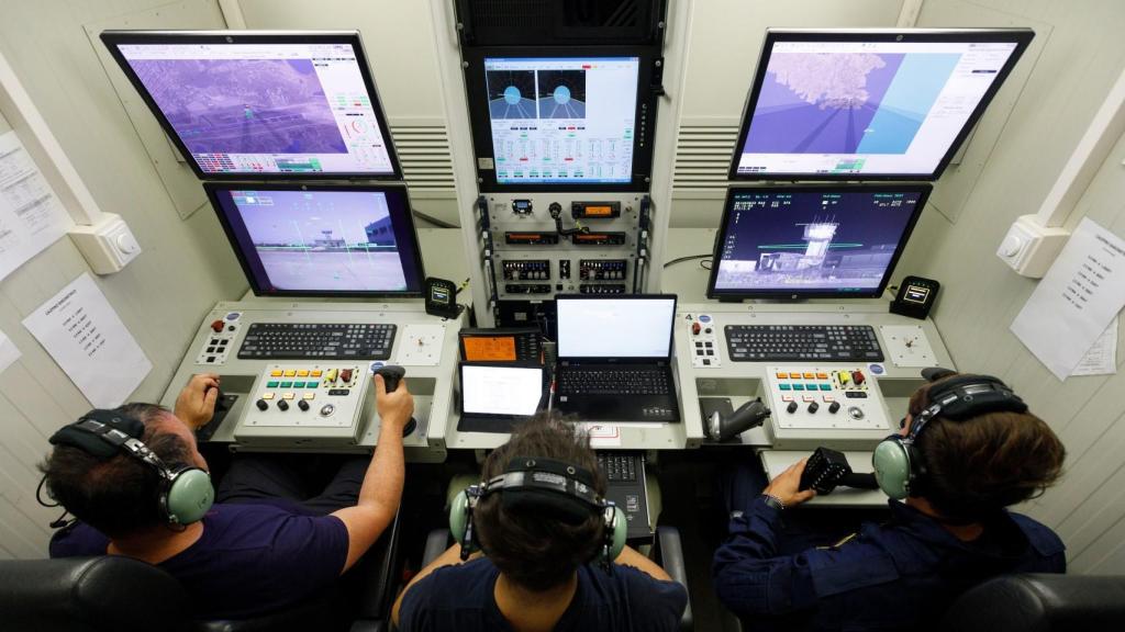 Esta es la estación de control de tierra del dron Falco EVO