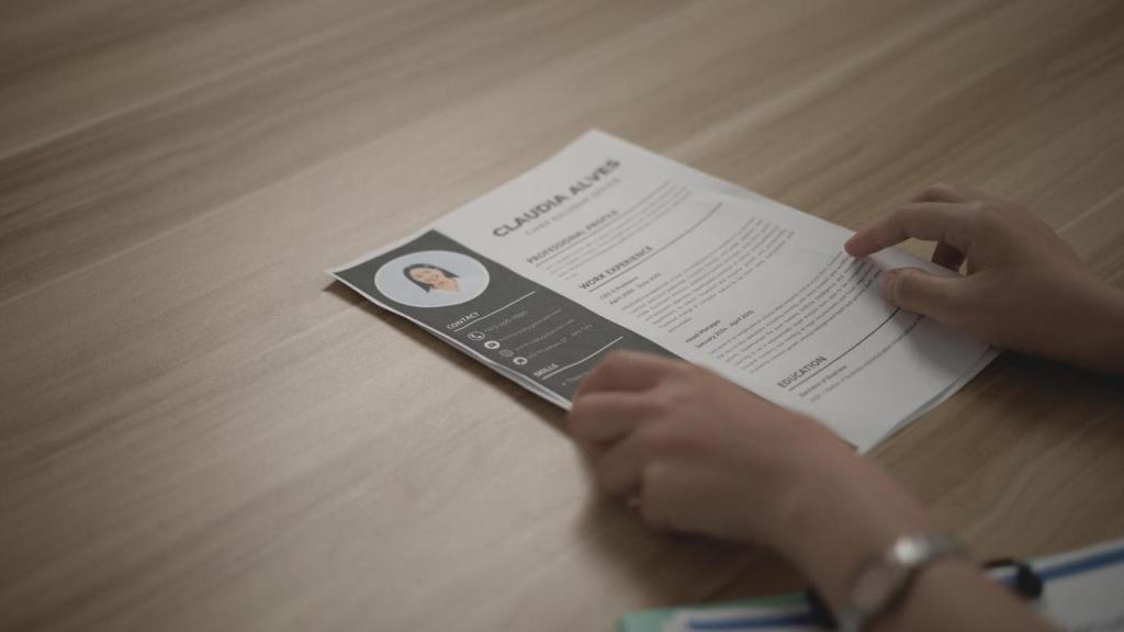 Imagen de archivo de un currículum.