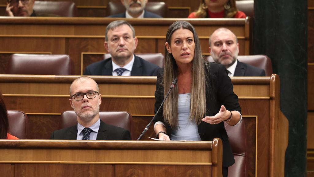 La portavoz de Junts en el Congreso, Míriam Nogueras, este miércoles en la sesión de control al Gobierno.