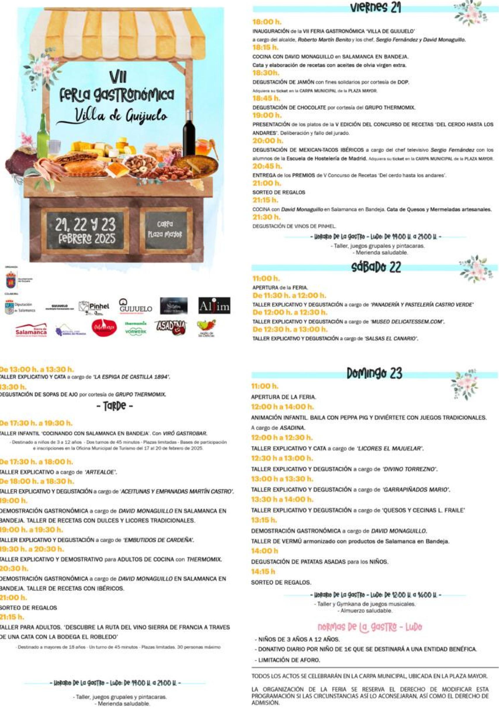 Programa de la VII Feria Gastronómica de Guijuelo