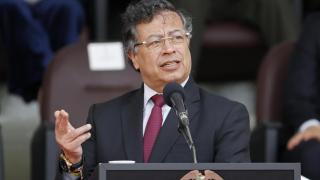 El presidente de Colombia, Gustavo Petro, este martes en un acto en Bogotá.