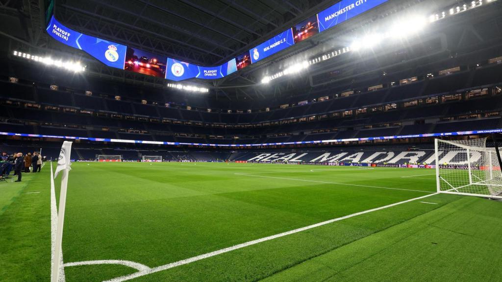 El Estadio Santiago Bernabéu antes del Real Madrid - City de Champions League