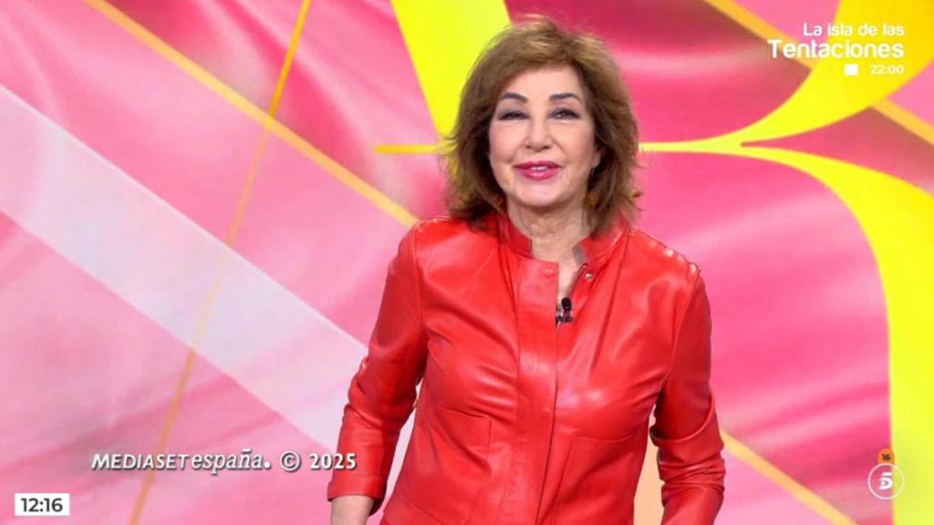 Ana Rosa Quintana, este miércoles.