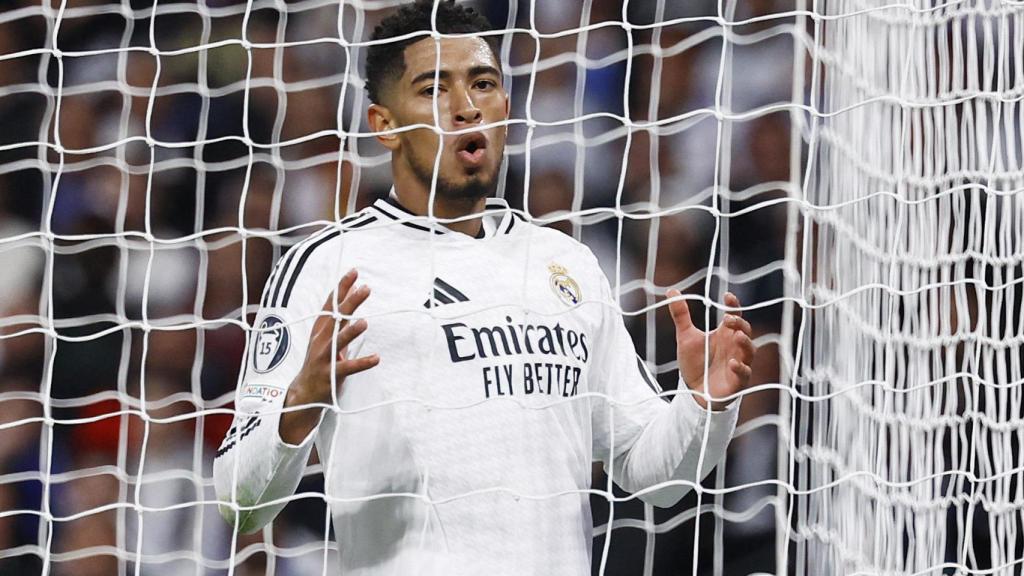 Jude Belleingham se lamenta tras una ocasión ante el Manchester City