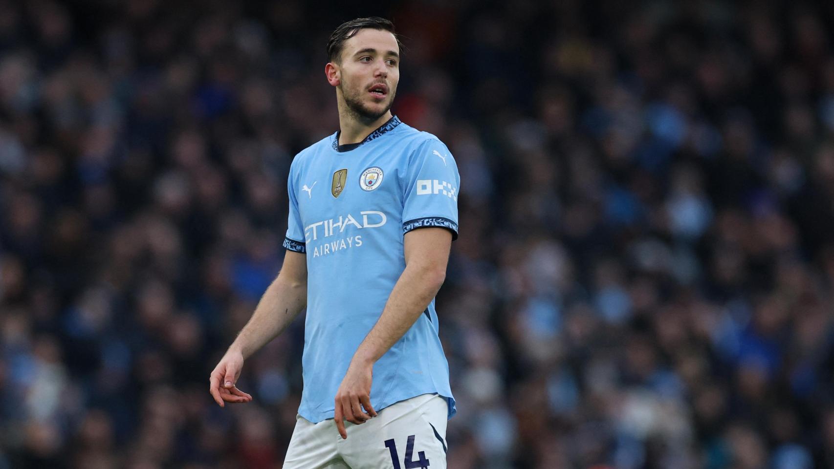 Nico González, con el Manchester City