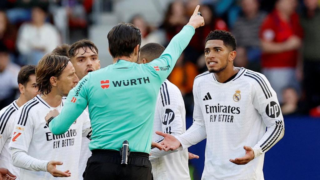 Bellingham, tras ser expulsado por Munuera Montero ante Osasuna