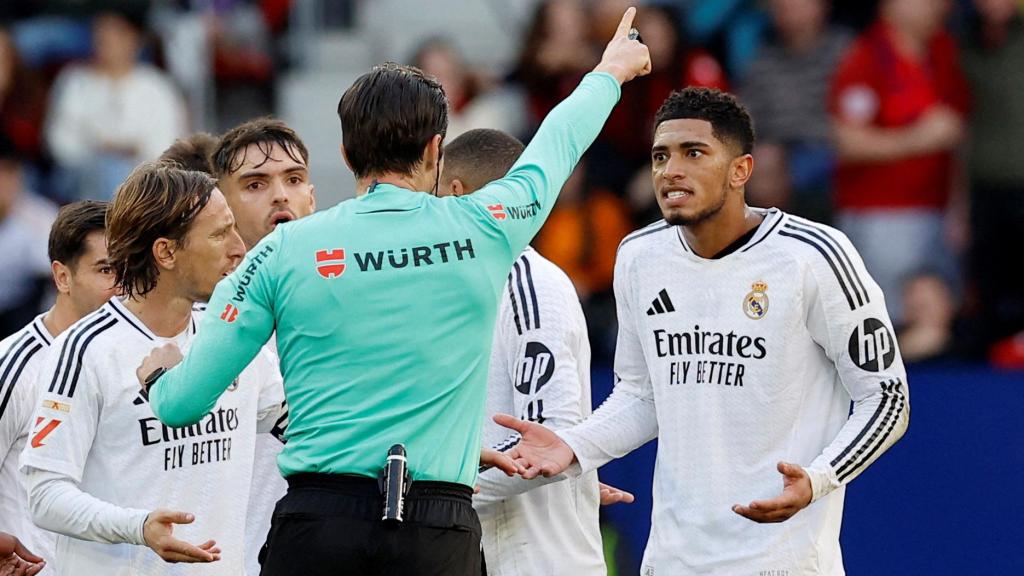 Bellingham, tras ser expulsado por Munuera Montero ante Osasuna