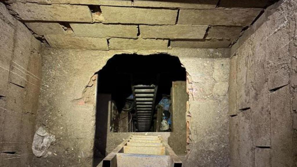 El túnel hallado por la Guardia Civil en la Operación Hades.