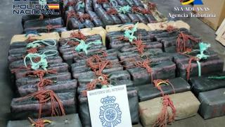 Parte del alijo incautado por la Policía Nacional en Huelva